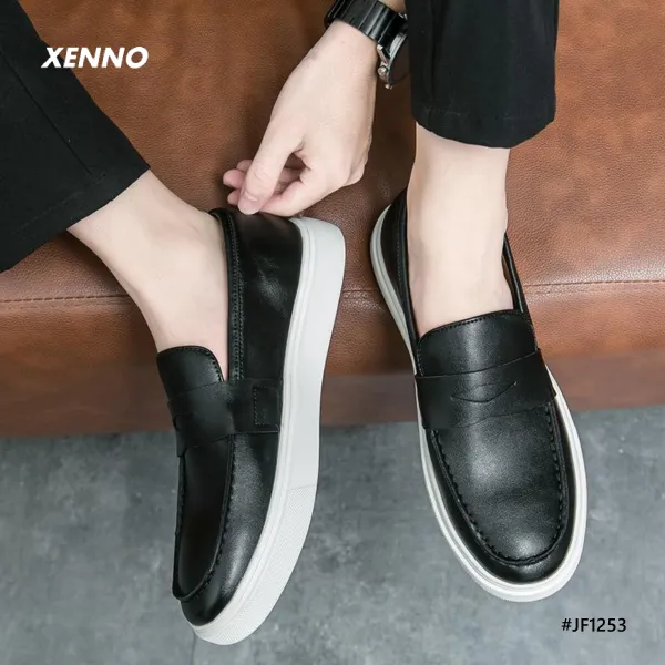 Premium Leather Low Cut Loafers Casual Shoes